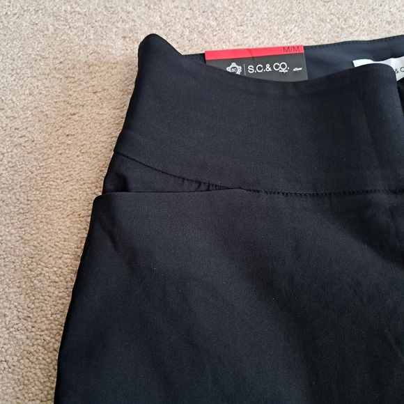 S.C.& Co. Pull On Wide Leg Pants Black Women's Size Medium Cropped NWT - Picture 6 of 13